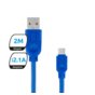 Kabel USB 2.0 eXc WHIPPY USB A(M) - micro USB B(M) 5-pin, 2m, granatowy