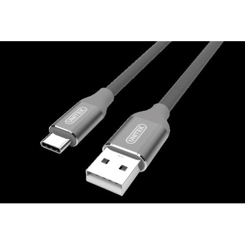 Kabel Unitek Premium USB-USB TypC 2.0; Gray; Y-C4025AGY