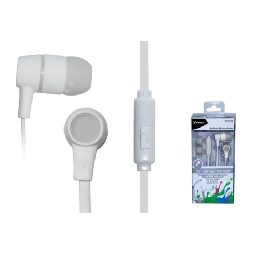 Słuchawki douszne z mikrofonem Vakoss SK-214W (biało-szare płaski kabel)