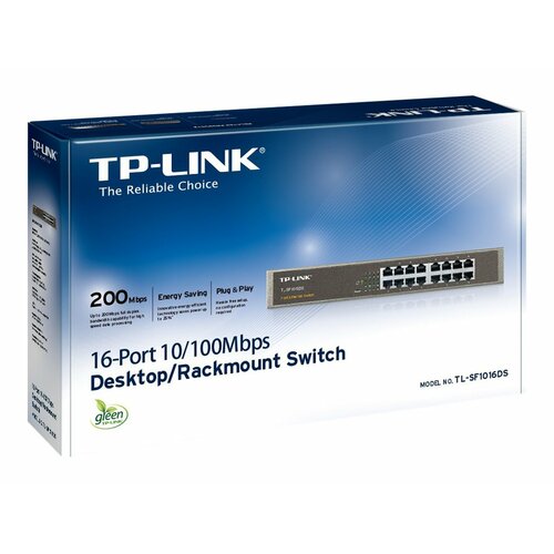TP-Link Przełšcznik 16 p 10/100M Switch 13 inch rack-mount