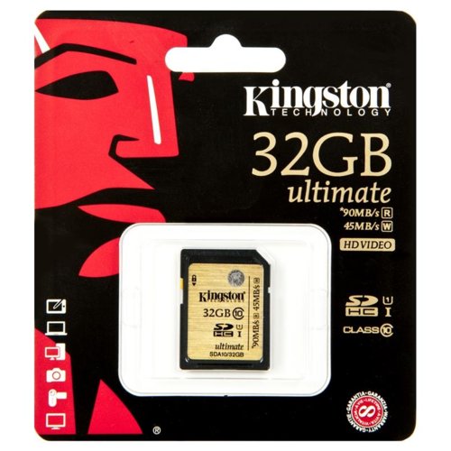 Karta pamięci Kingston SDHC 32GB SDHC Class10 UHS-I Ultimate SDA10/32GB