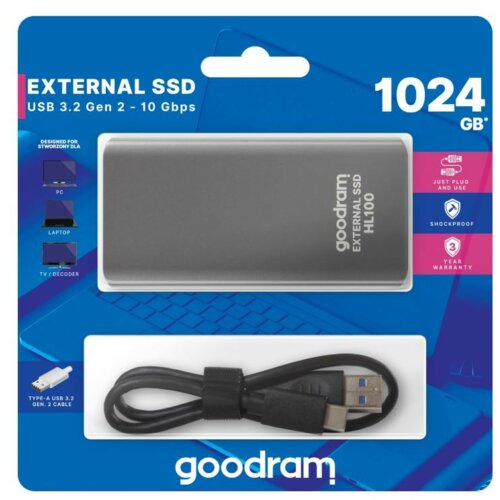 Dysk zewnętrzny GOODRAM HL100 1TB SSD USB 3.2