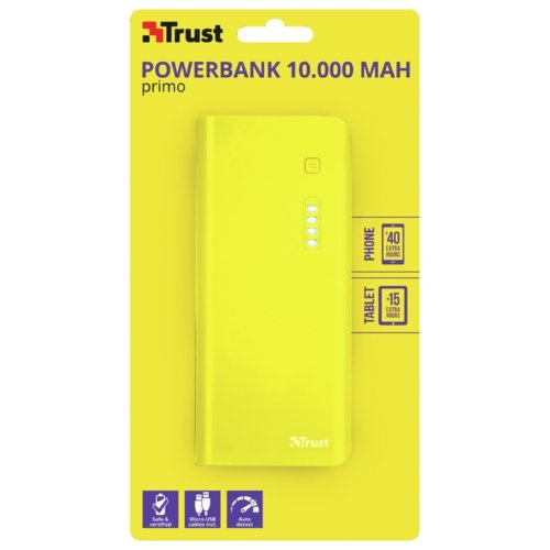 Trust Primo Powerbank 10 000 żółty