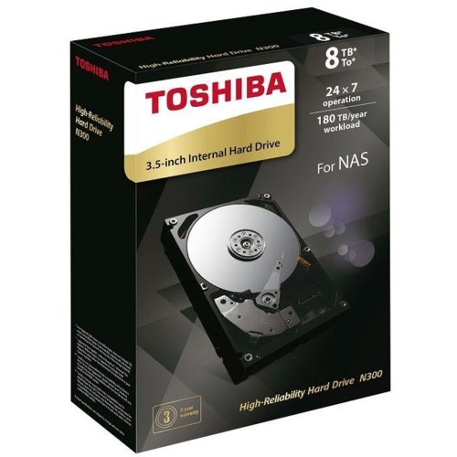 Dysk Toshiba N300 HDWN180EZSTA 3,5' 8TB SATA - NAS