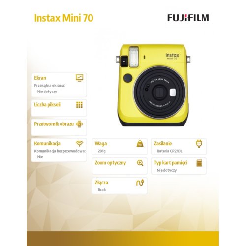 Aparat Fuji Instax Mini 70 Yellow ( żółty )