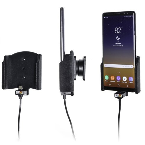 Brodit Uchwyt do Samsung Galaxy Note 8 z wbudowanym kablem USB i ładowarką samochodową