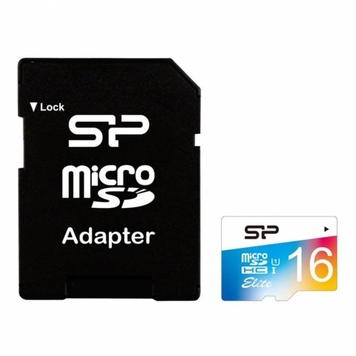 Karta pamięci MicroSDHC Silicon Power Colorful Elite UHS-1 16GB CL10 + adapter