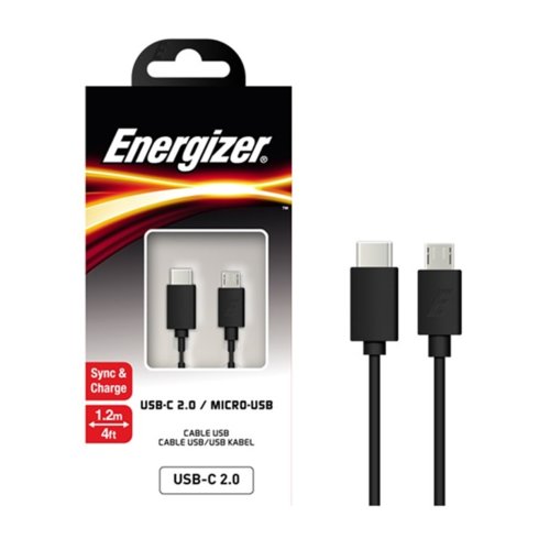 Energizer CLASSIC Kabel USB - USB-C 1,2 m czarny