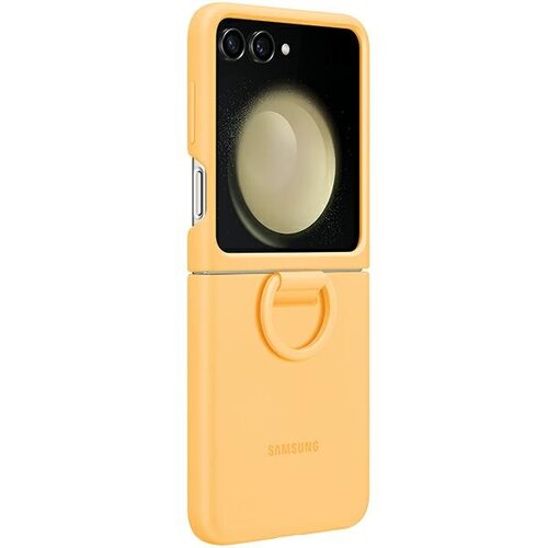Etui silikonowe Samsung z pierścieniem do Galaxy Z Flip5 pomarańczowe