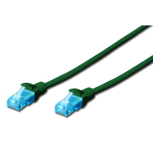 Patch cord DIGITUS UTP kat. 5e 0,25m PVC zielony