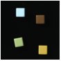 NAGA Magnesy do szklanych tablic magnetycznych kwadraty 4szt     różne kolory