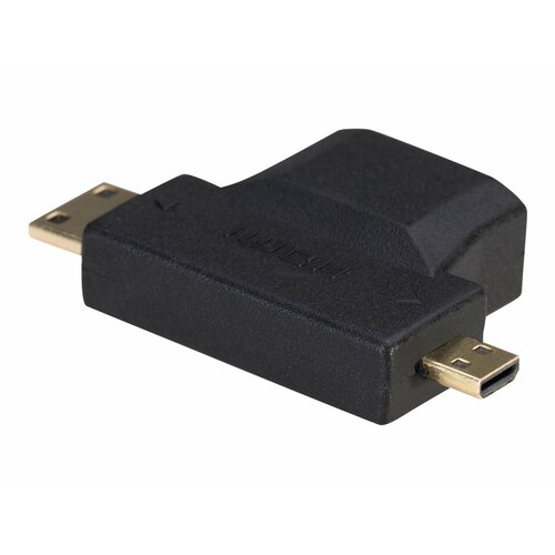 Adapter cyfrowy Akyga AK-AD-23 HDMI - miniHDMI+microHDMI F-M