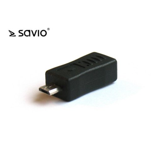 Adapter USB SAVIO CL-16 Mini USB 5pin - Micro USB-B, Standar