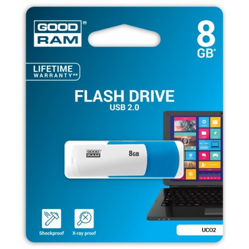 Goodram Flashdrive UCO2 8GB USB 2.0 mix kolorów