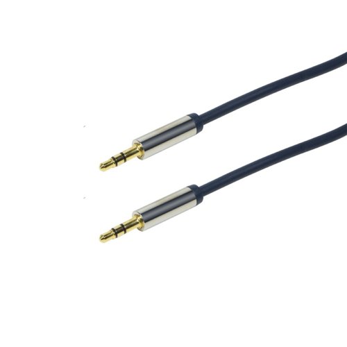 Kabel audio stereo LogiLink CA10100 3,5 mm, M/M, 1m, niebieski