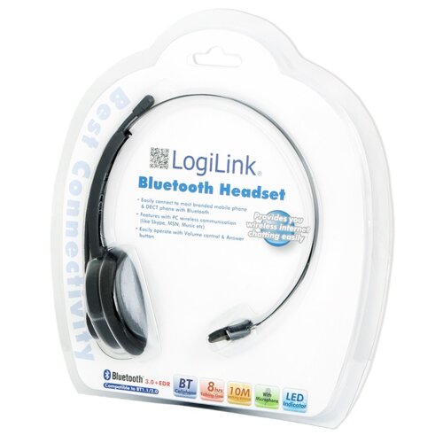 Słuchawka Bluetooth 3.0 LogiLink BT0027 z mikrofonem czarna