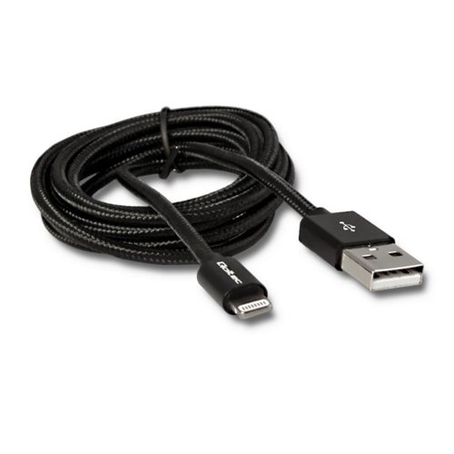 Qoltec Kabel Lightning USB | MFI oryginalny | Wzmocniony | 1.5m |Czarny