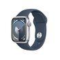 Smartwatch Apple Watch Series 9 GPS aluminium  41 mm S/M srebrny + opaska sztormowy błękit