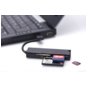 Czytnik kart Ednet 4-portowy USB 2.0 (CF, SD, MicroSD/SDHC, MS), czarny