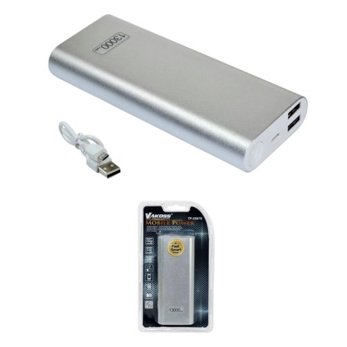 Powerbank Vakoss TP-2597S ( 13000mAh micro USB,2xUSB srebrny )