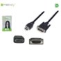 Adapter Techly HDMI-DVI M/M 24+1, 1,8m, czarny