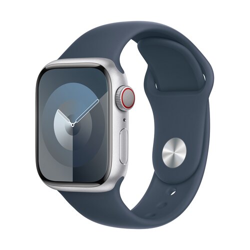 Smartwatch Apple Watch Series 9 GPS + Cellular aluminium 41 mm S/M srebrny + opaska sztormowy błękit