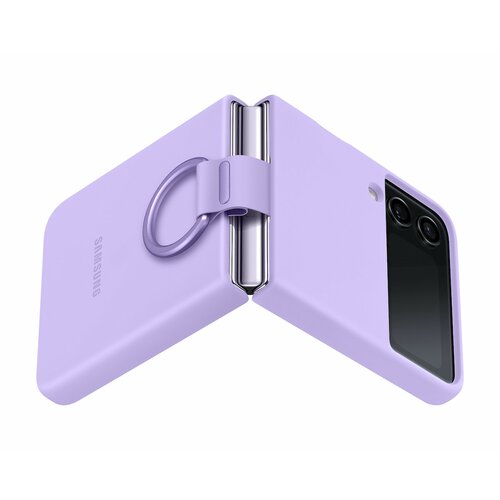 Etui Samsung Silicone Cover z pierścieniem do modelu Galaxy Z Flip4 lawendowe