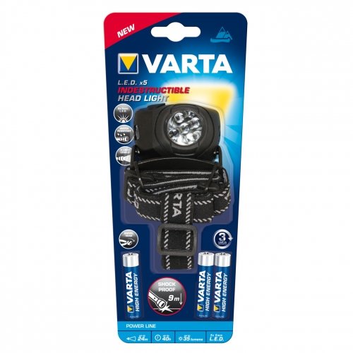 Varta Latarka LED HEAD niezniszczalna 35lm                                    5x 5mm +3xAAA