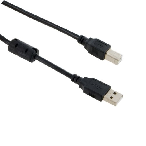 4world Kabel USB 2.0 | A-B M/M | 1,8m | ferryt | czarny