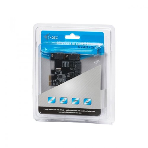 i-tec PCI-E SATA III Card 2 Channels (2x eSATA + 2x SATA)  Regular and Low Profile