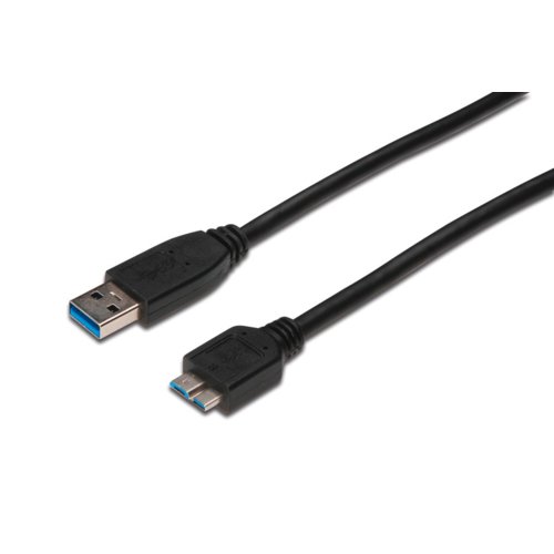 ASSMANN Kabel USB3.0 SuperSpeed, USB A wtyk / USB B Micro wtyk, Cu AWG 28, 2x ekranowane, dł. 2.0m