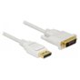 Kabel adapter Delock DisplayPort v1.2A - DVI-D (24+1) M/M 5m biały Single Link