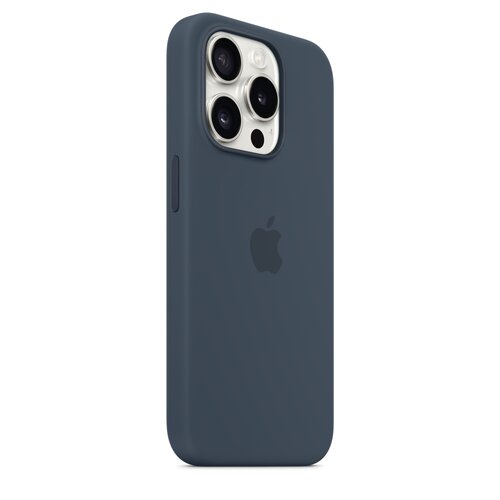 Etui Apple silikonowe z MagSafe do iPhone 15 Pro sztormowy błękit