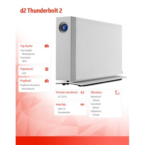 LaCie d2 Thunderbolt 2 8 TB 3,5'' STEX8000200