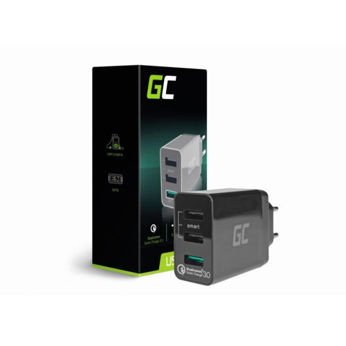 Ładowarka sieciowa uniwersalna Green Cell CHAR03 3 porty USB Quick Charge 3.0