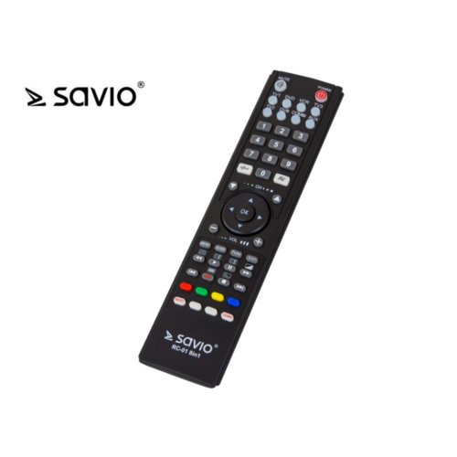 Pilot Uniwersalny Savio RC-01 (odtwarzacz DVD,telewizory,dekoder TV cyfrowej,systemy audio,magnetowid,SAT,odtwarzacz Blu-ray)