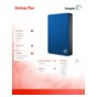Dysk zewnętrzny SEAGATE BACKUP PLUS  STDR4000901 4TB USB3.0 niebieski