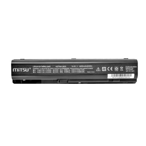 Bateria Mitsu do HP dv9000, dv9200, dv9500 4400 mAh (63 Wh) 14.4 - 14.8 Volt