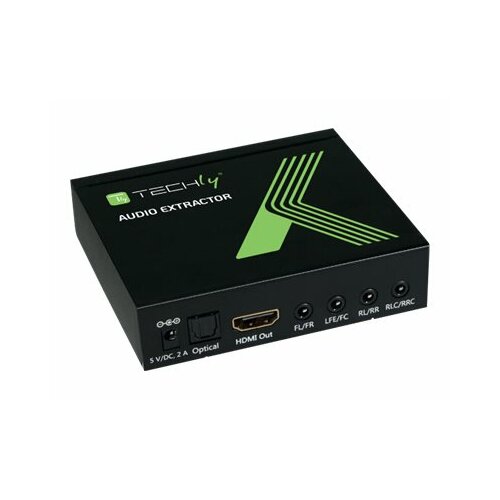 Techly HDMI 4K audio extractor SPDIF Toslink, 4x Jack 3.5mm, LPCM      5.1CH / 7.1CH