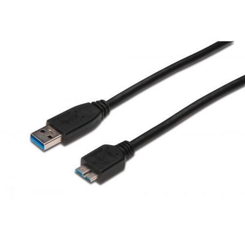 ASSMANN Kabel połączeniowy USB 3.0 SuperSpeed Typ USB A/micro USB B M/M czarny 0,25m