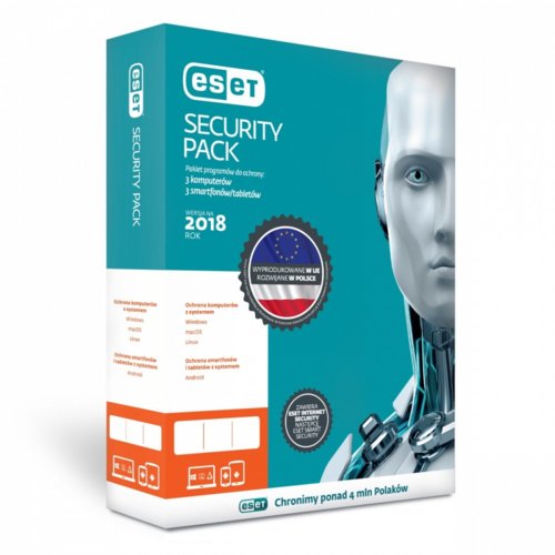 Program antywirusowy ESET Security Pack 3PC+ 3sm kon 3Y   ESP-K-3Y-6D