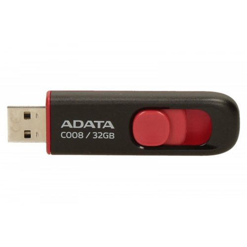 Adata Flashdrive C008 32GB USB 2.0 czarno-czerwony