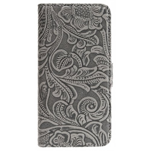 Holdit Etui walletcase iPhone 6/6S Plus skóra szare/różowe
