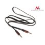 Maclean Przewód  jack 3.5mm, płaski 1m, metalowy wtyk, black  Maclean MCTV-694 B