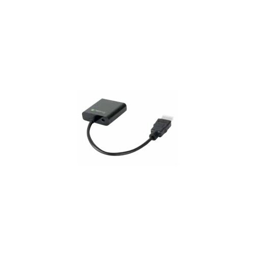 Adapter Techly HDMI męski na VGA żeński, audio, micro USB, czarny, 15cm
