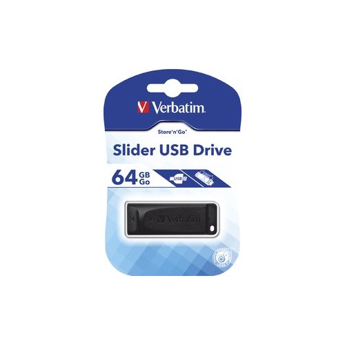 Pendrive Verbatim 64GB Slider USB 2.0