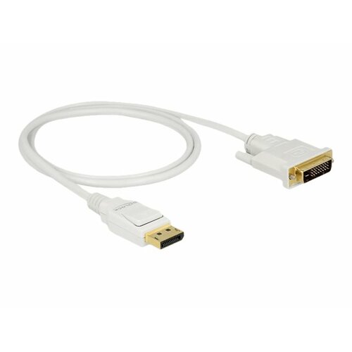 Kabel adapter Delock DisplayPort v1.2A - DVI-D (24+1) M/M 1m biały Single Link