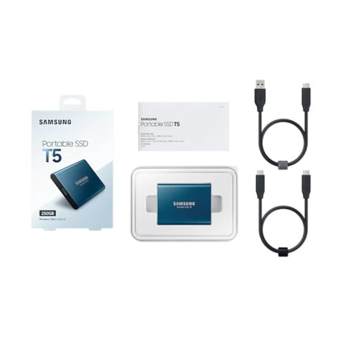 Dysk SSD Samsung Portable T5 MU-PA250B/EU 250GB USB 3.1 Gen.2 niebieski