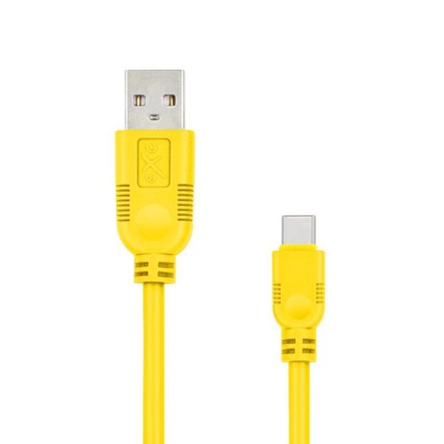 Kabel USB 2.0 eXc WHIPPY USB A(M) - USB 3.1 TYPU C(M) 5-pin, 0,9m, żółty