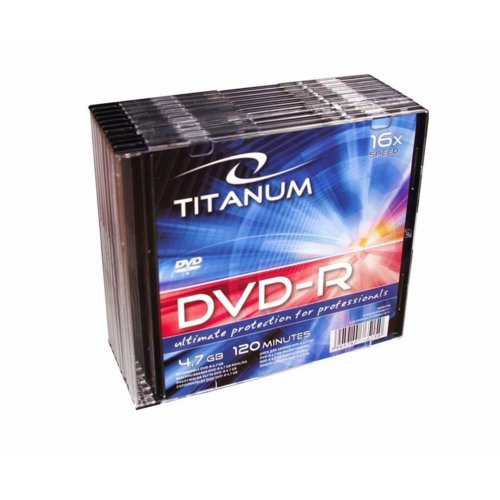 Nośniki Titanum DVD-R 4,7 GB x16 - Slim 10